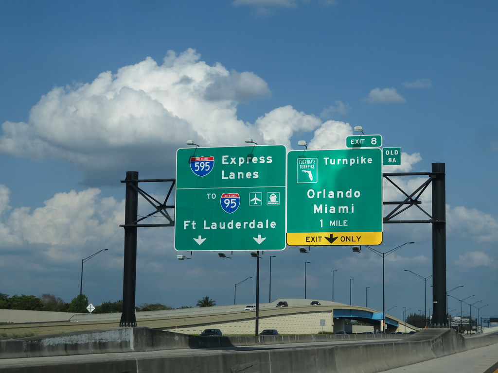 Road sign on a Florida interstate highway